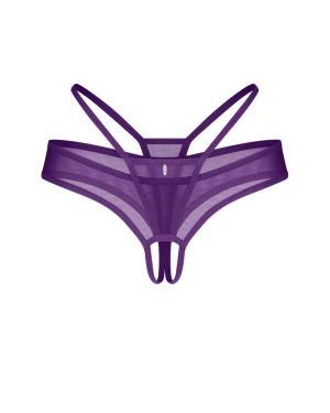 Stringi otwarte fioletowe Vibres 2XL/3XL Obsessive