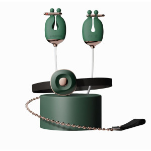 Zaciski No.2 Vibrating Nipple Clamps And Choker Set Green Qingnan | 100% ORYGINAŁ| DYSKRETNA PRZESYŁKA