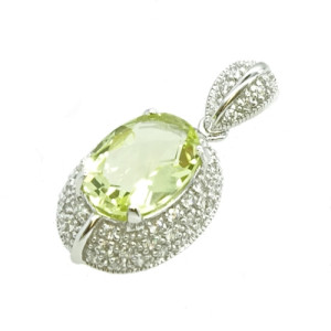 PRZEPYCH ORIENTU Srebrny wisiorek z kwarcem lemon 2,3 ct