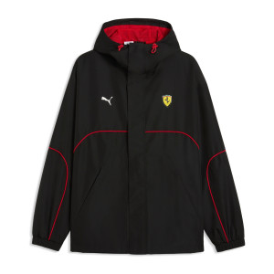Kurtka męska przeciwdeszczowa czarna Rain Ferrari F1 2026