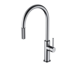 Bateria z wyciąganą wylewką z zestawem filtrującym OMNIRES Switch SW9059-FD1NI Nikiel szczotkowany
