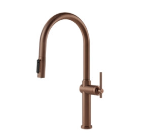 Bateria z wyciąganą wylewką GESSI Habito 60872 Copper Brushed PVD 708