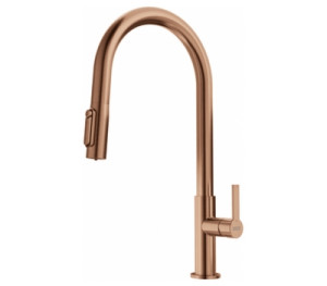 Bateria Maris Slim Clear Water J pull-out FRANKE Miedziany