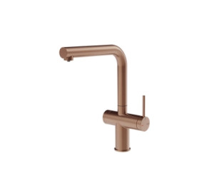 Bateria GESSI ze stałą wylewką z filtem wody INEDITO 60571  Copper Brushed PVD 708