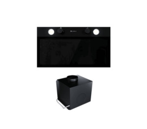 Okap GLOBALO Fluxime 60.1 Black + Turbina TW 2.1 850 m3/h