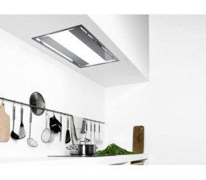 Okap sufitowy FALMEC Nuvola 90 inox z silnikiem poddaszowym o mocy 950 m3/h