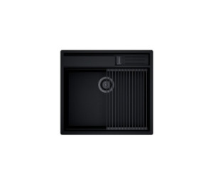 Zlewozmywak GLOBALO SILVANO 60.1 BLACK/BL MAT