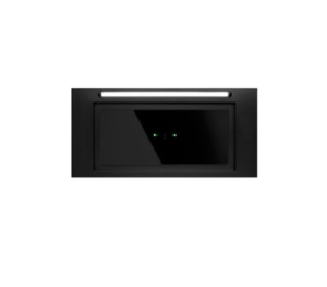 Okap podszafkowy Toflesz Lumino Czarny Mat Gest 89,5cm 850m3/h