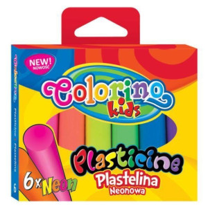 Plastelina 6 kolorów neonowych Colorino