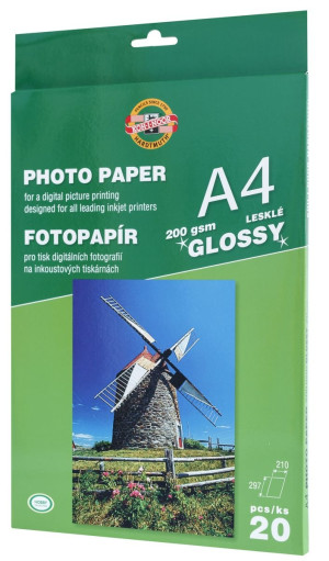 Papier photo A4 20 kartek 200g błyszczący Koh-i-noor