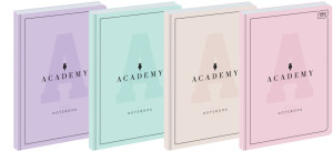 Brulion A5 Academy Pastelowy 96 kartek kratka 90g Interdruk