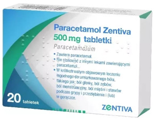 Paracetamol Zentiva 500mg x 20 tabletek