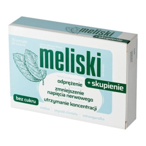 Meliski + Skupienie x 20 pastylek do ssania
