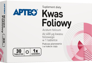 APTEO Kwas foliowy 400 µg x 30 tabletek