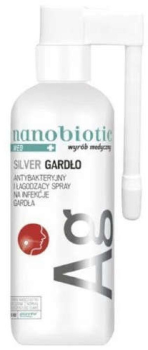 Nanobiotic Med Silver Gardło spray 30ml