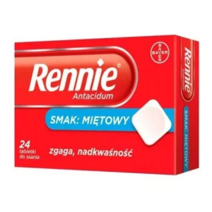 RENNIE Antacidum x 24 tabletki IR (import równoległy)
