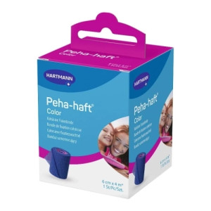 PEHA-HAFT Opaska elastyczna niebieska 6cm x 4m 1 sztuka