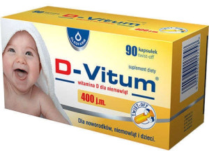 D-Vitum Witamina D dla niemowląt x 90 kapsułek twist-off