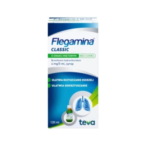 FLEGAMINA Classic miętowa bez cukru syrop 120ml