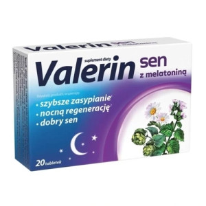 VALERIN Sen z melatoniną x 20 tabletek