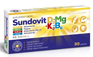 Sundovit D3+Mg+K2+B6 x 30 tabletek