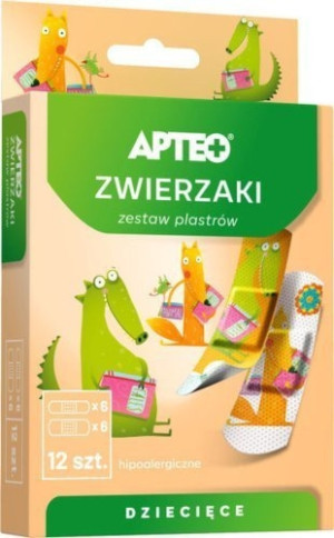 Apteo Care Plastry dla dzieci zwierzaki x 12 sztuk