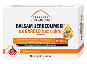 Balsam Jerozolimski na gardło bez cukru x 16 pastylek do ssania