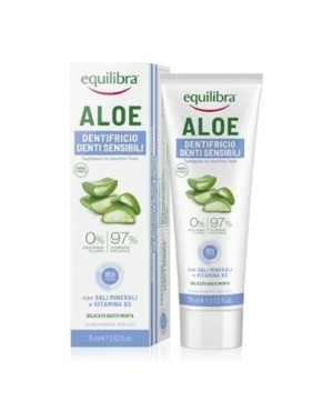 EQUILIBRA Sensitive pasta do wrażliwych zębów i dziąseł żel aloesowy 75ml