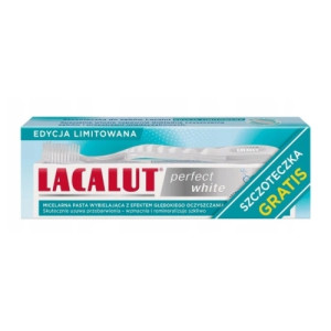 Lacalut Perfect White pasta do zębów 75ml + szczoteczka do zębów