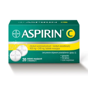 ASPIRIN C x 20 tabletek musyjących