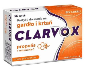 Clarvox Propolis smak pomarańczowy x 36 pastylek do ssania