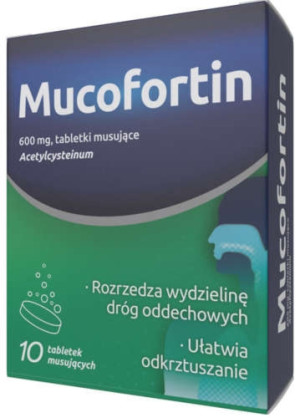 Mucofortin 600mg x 10 tabletek musujących