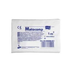 Matocomp gaza opatrunkowa bawełniana niejałowa 17-nitkowa 1m x 1 sztuka