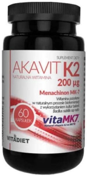Akavit naturalna witamina K2 200mcg x 60 kapsułek
