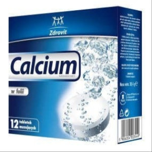 Calcium musujące tabletki w folii x 12 sztuk