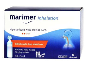MARIMER Inhalation 2,2% Hipertoniczna woda morska do nebulizacji x 30 ampułek