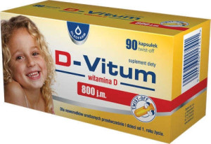 D-VITUM 800 j.m. Witamina D dla niemowląt x 90 kapsułek twist-off