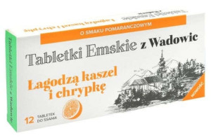 Tabletki Emskie z Wadowic o smaku pomarańczowym x 12 tabletek do ssania