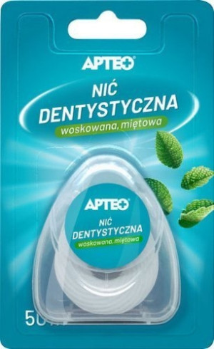APTEO CARE Nić dentystyczna woskowana miętowa 50m