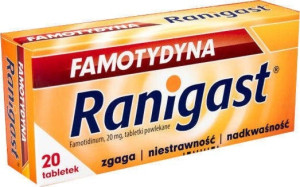 Famotydyna Ranigast 20mg x 20 tabletek