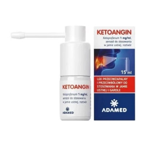 Ketoangin 1mg/ml aerozol do stosowania w jamie ustnej 15ml