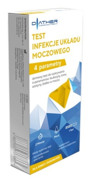 Test Infekcje układu moczowego 4 parametry x 1 sztuka