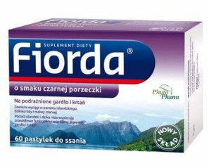Fiorda o smaku czarnej porzeczki x 60 pastylek do ssania