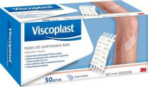 Viscoplast Steri-Strip Paski do zamykania ran 3 x 75mm x 50 sztuk