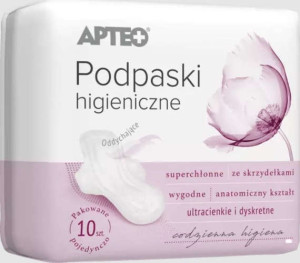 Podpaski higieniczne ultracienkie Apteo x 10 sztuk