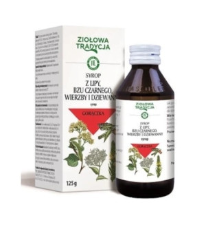 Syrop z lipy, bzu czarnego, wierzby i dziewanny 125g