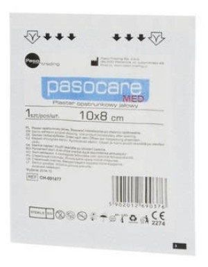 Pasocare Plaster opatrunkowy jałowy 10cm x 8cm x 1 sztuka