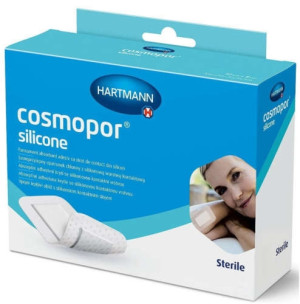 COSMOPOR Silicone samoprzylepny opatrunek na rany pooperacyjne 7,2cm x 5cm x 5 sztuk