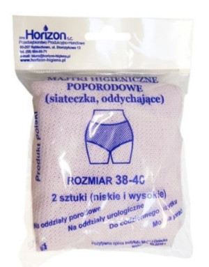 Majtki poporodowe siatka rozmiar 38-40 x 2 szt