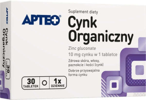 CYNK ORGANICZNY APTEO x 30 tabletek